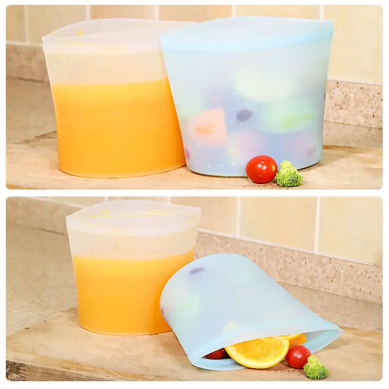 Reusable Silicone Storage Bags vs Ziplock